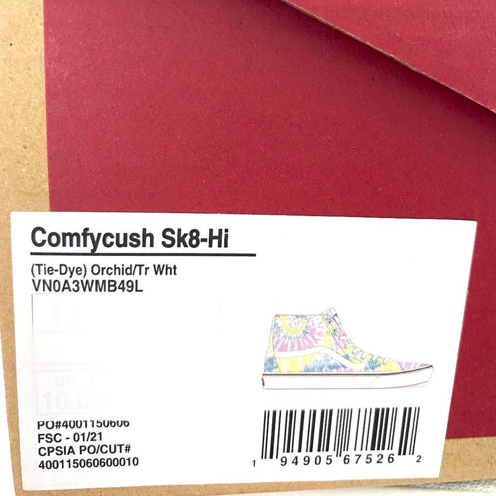 Vans COMFY CUSH Sk8-Hi Tie Orchid Canvas High Top Shoes SB Mens Size VN0A3WMB49L - Picture 8 of 9